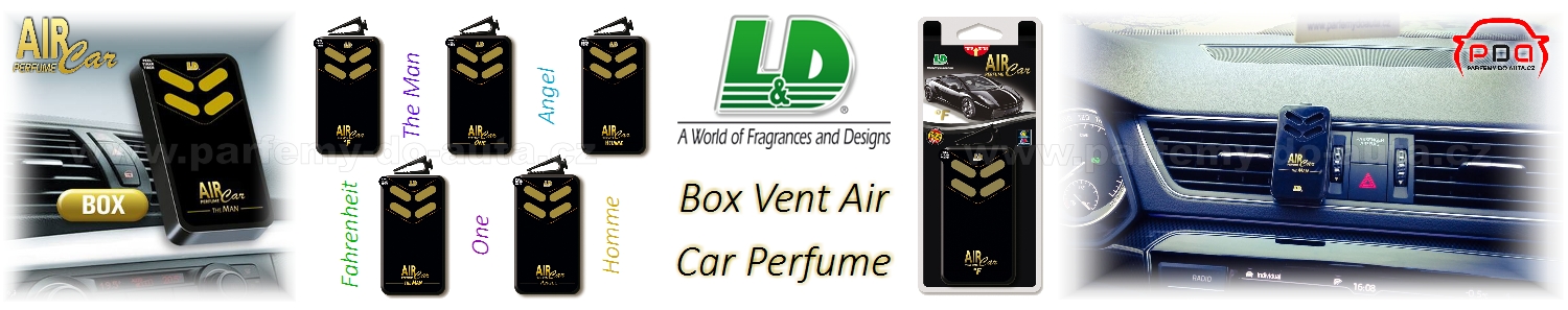 Nejprodávanější vůně do auta L&D Aromaticos Box Vent Air Car Perfume